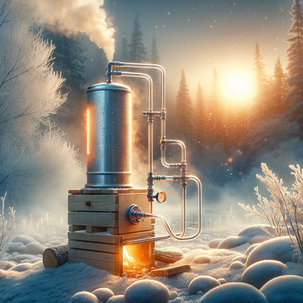 water heating winter